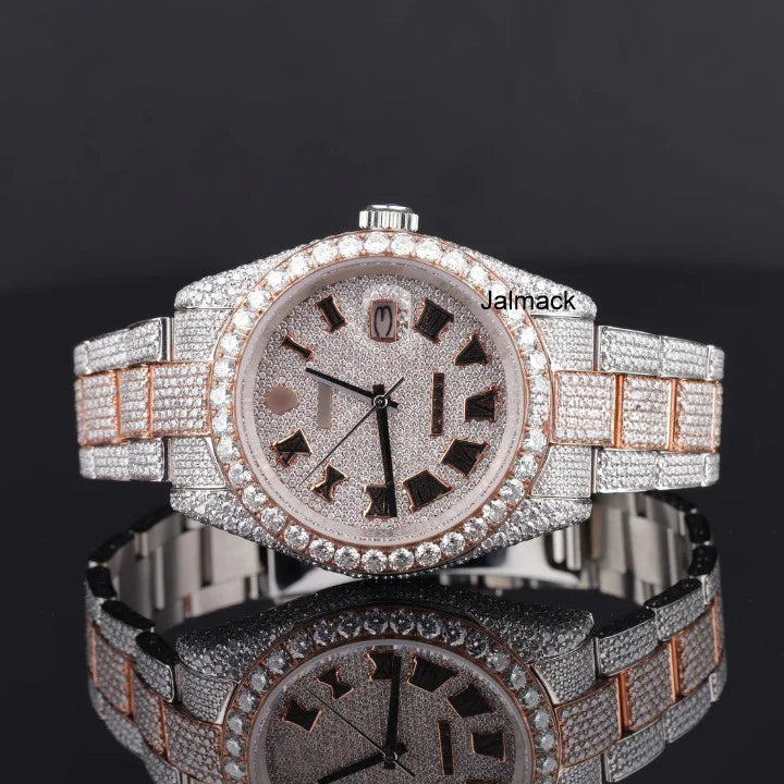 VVS Moissanite Date Bi-Metal 41mm